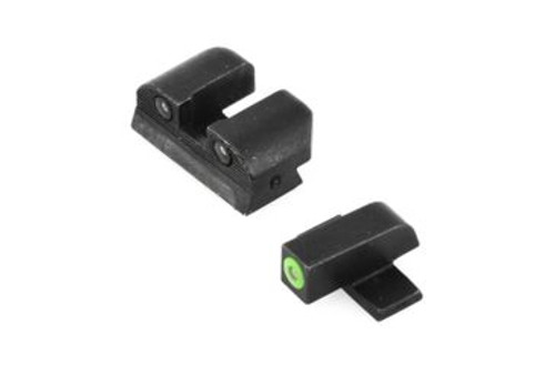 Sig Sauer (SOX10001) Low X-Ray Enhanced Visibility Sight Square Notch Set, Green