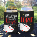 Personalized Vegas Bachelorette Party Can Koozies® or Neoprene Coolies - Vegas Before Vows - Cards print