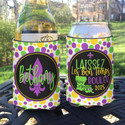 Personalized Mardi Gras Party Can Koozies® or Neoprene Coolies - Laissez les bon temps rouler - Louisianna