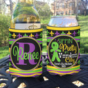 Personalized Mardi Gras Party Can Koozies® or Neoprene Coolies - Sippin Pretty in VooDoo City