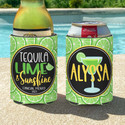 Personalized Mexico Beach Vacation Can Koozies® or coolies - Cerveza Lime and Sunshine