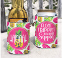 Personalized Float Trippin and Beer Sippin Lake Vacation Can Coolie or Koozies® print