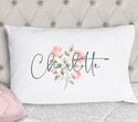 girls floral rose pillow case standard size personalized pillowcase - green