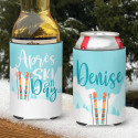 Personalized Apres Ski All Day Koozies - script
