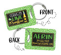 Personalized Luggage Bag Tag - Fiesta Lime and Sunshine