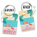 Personalized Luggage Bag Tag - Yellow Barbie Sunset