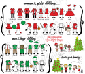 Original Cartoon Family Christmas Ornament Character Options 2