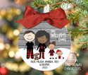 Family Christmas Ornament - Plaid PJs 2