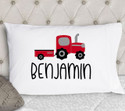 Boys Personalized Tractor Pillowcase