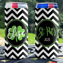 Personalized St Patrick's Day Slim Can Coolie - chevron