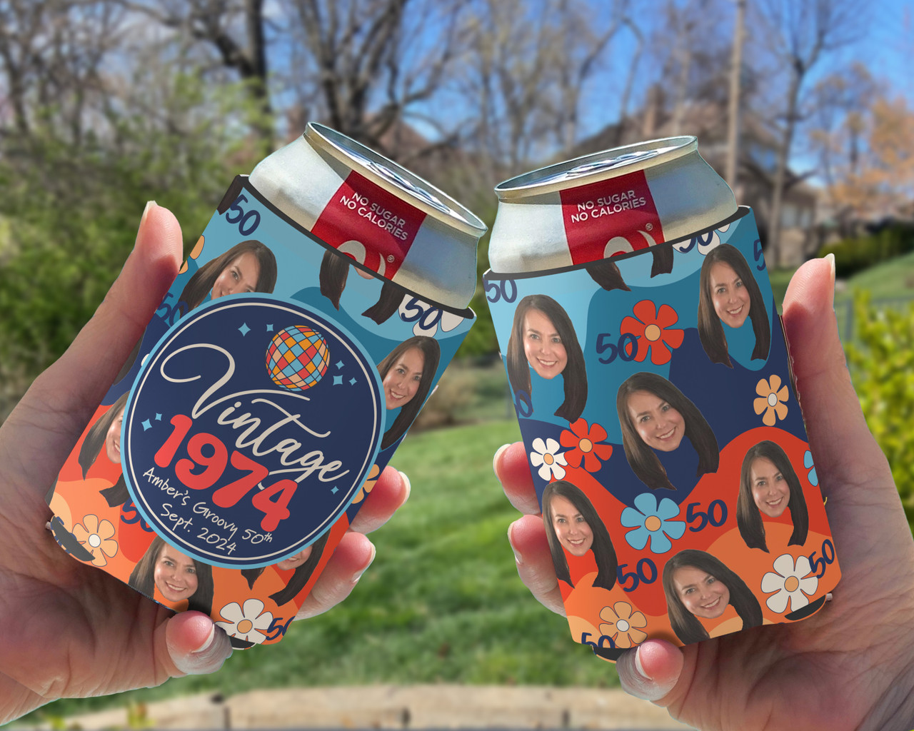 Custom Koozies 50th Birthday Beer Koozies Personalized Yeti Beer