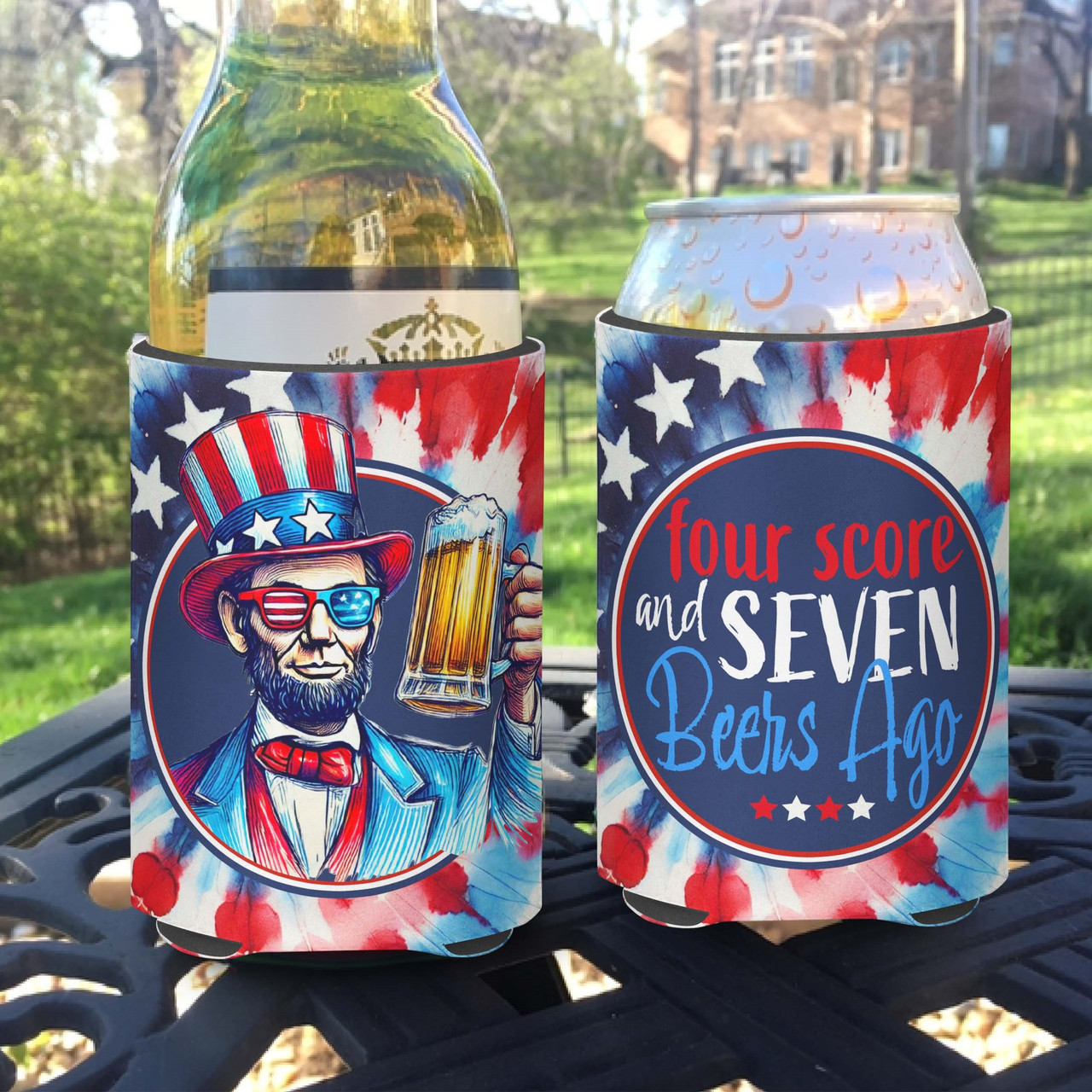 Personalized Fourth of July Funny Patriotic Party Can Koozies® or