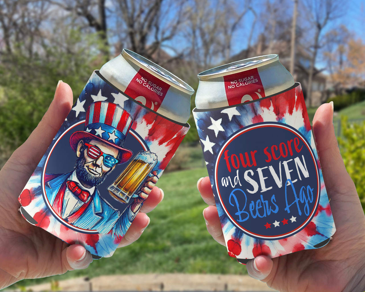 Personalized Fourth of July Funny Patriotic Party Can Koozies® or