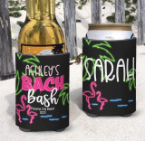 Personalized Bachelorette Bash Beach Party Can Koozies® or Neoprene Coolies - Neon