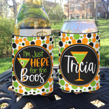 Personalized Halloween Party Can Koozies® or Neoprene Coolies - I'm Just Here for the Boos