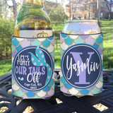 Personalized Beach Vacation Girls Weekend Can Coolie or Koozies® - Let's Party Our Tails Off