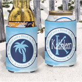 Personalized Ocean Beach Vacation Can Coolie or Koozies® Life is Better at the Beach