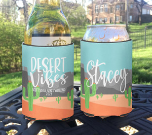 Personalized Desert Vibes Girls Weekend Can Koozies® or Neoprene Coolies - Light