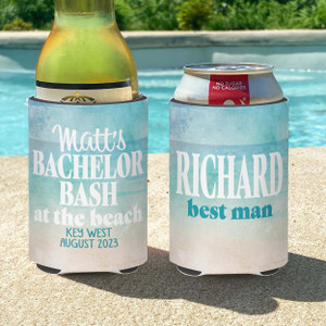 Personalized Bachelor Party Can Koozies® or Neoprene Coolies - Beach Bash