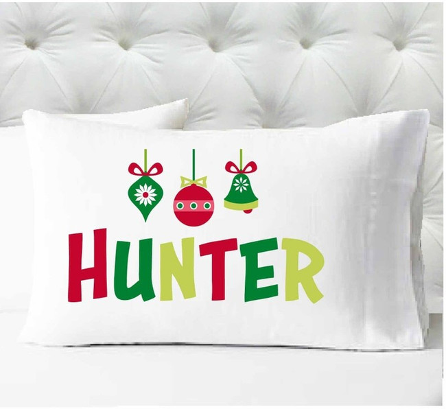 Christmas ornaments pillow case standard size personalized pillowcase