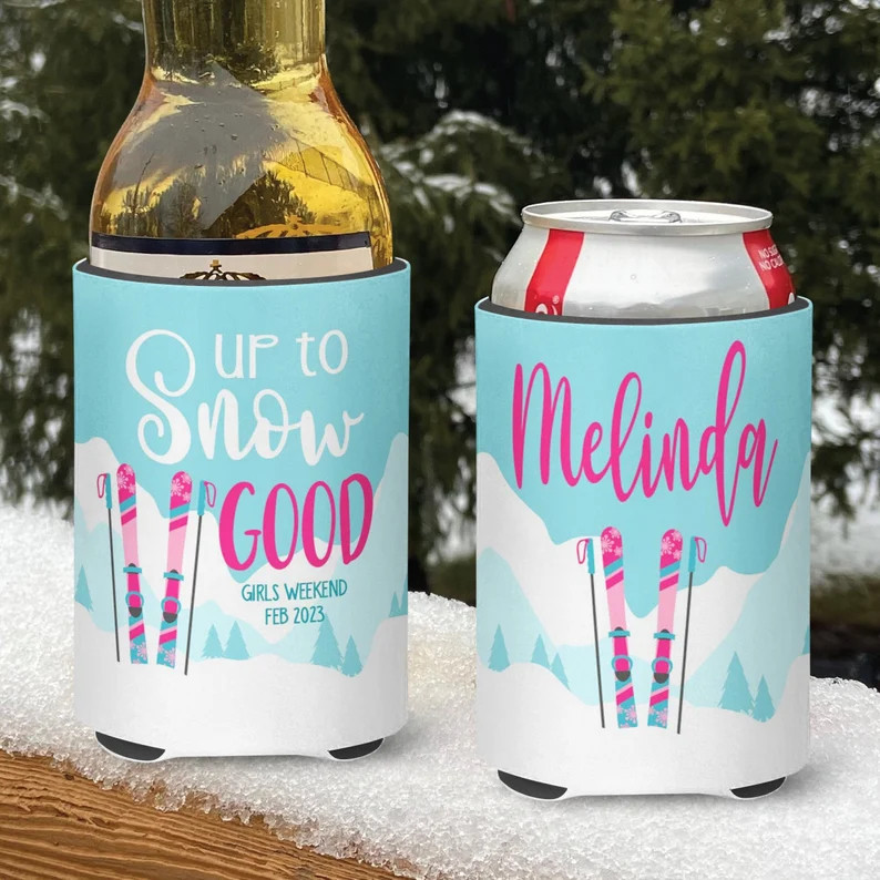 Personalized Up to Snow Good Koozies