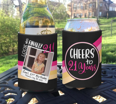 21st Birthday Party Favors Personalized Can Coolers Legal AF Custom Party  Favors Bad & Boozy Party Decorations Beer Coolers Party Gifts 