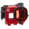 Flip Isotta GoPro Underwater Housing Single Red Flip with Filters for GoPro Hero 10, Hero 11, Hero 12 & Hero 13 Black 
