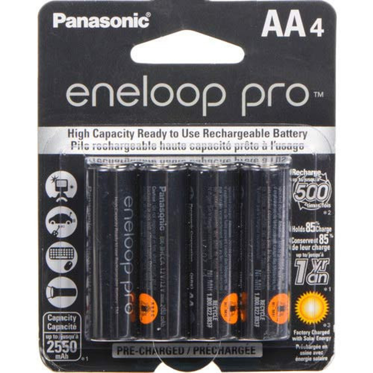 4 x piles AA Panasonic Eneloop Pro - 2500mAh - batterie appareil photo