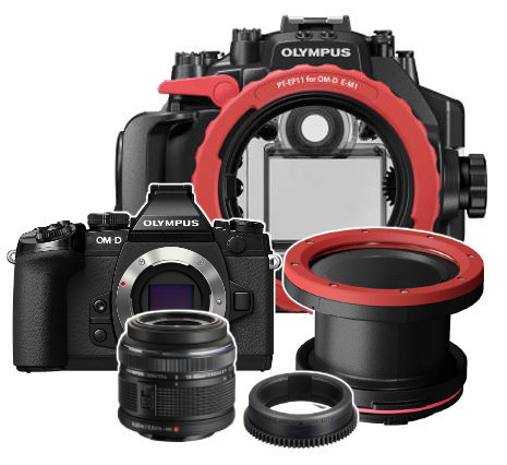OLYMPUS OM-D E-M1レンズセット Olympus OM-D E-M1 Housing & Camera Bundle