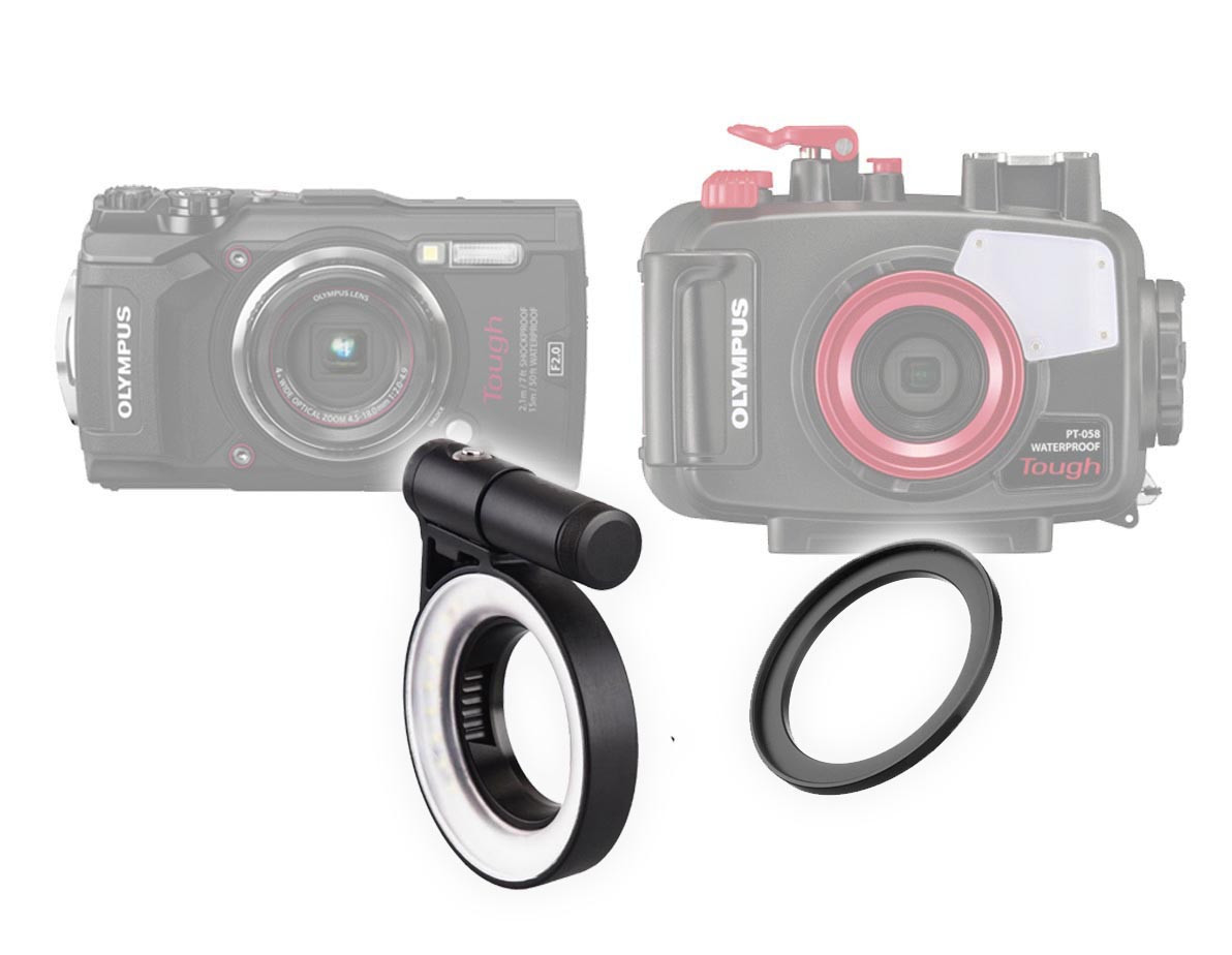 Ring Light Macro Package for Olympus TG-7 & Underwater Housing