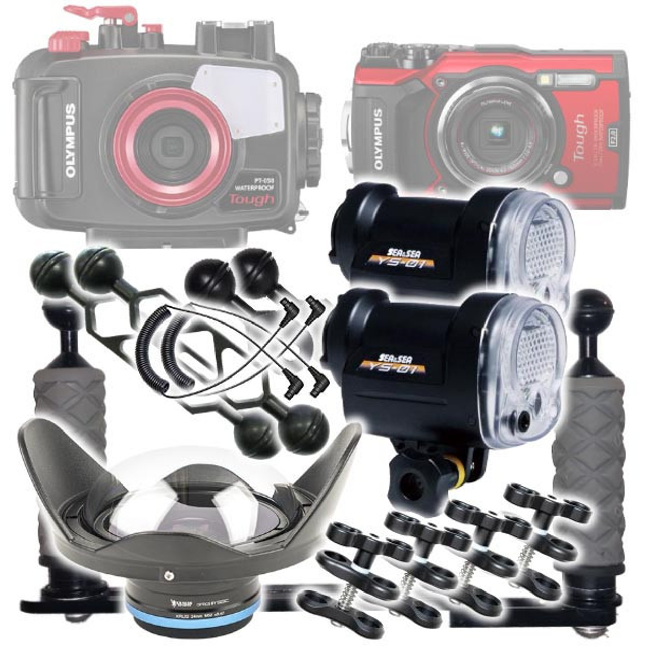 Ultimate Wide Angle Package for Olympus TG-5 u0026 Underwater Housing