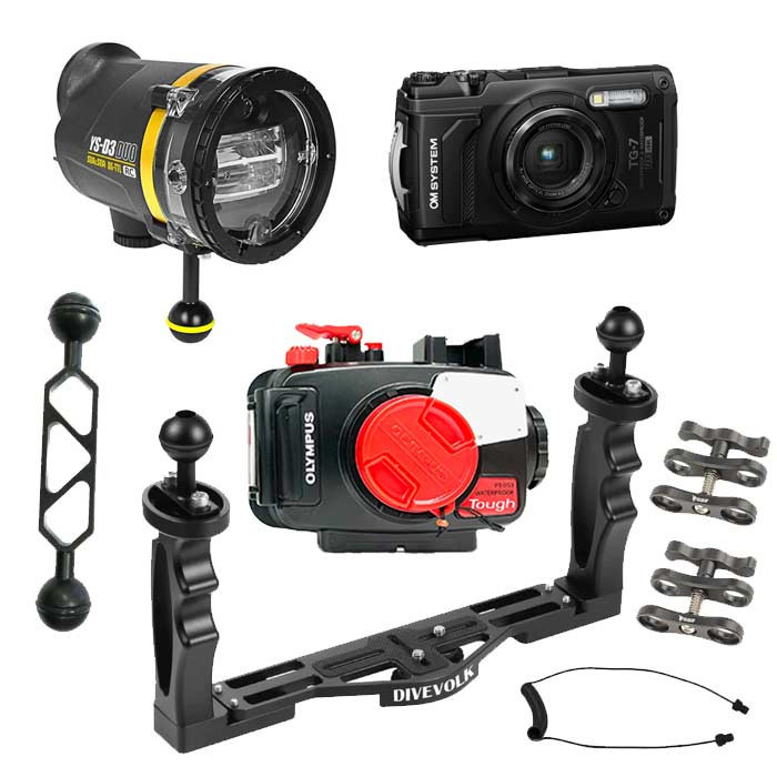 Olympus Tg-7 TG-6 Camera, Housing and YS-D3 Strobe Bundle