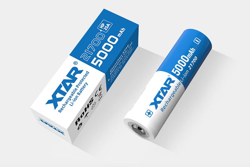 XTAR 21700HP 5000mAh 25A Rechargeable Battery