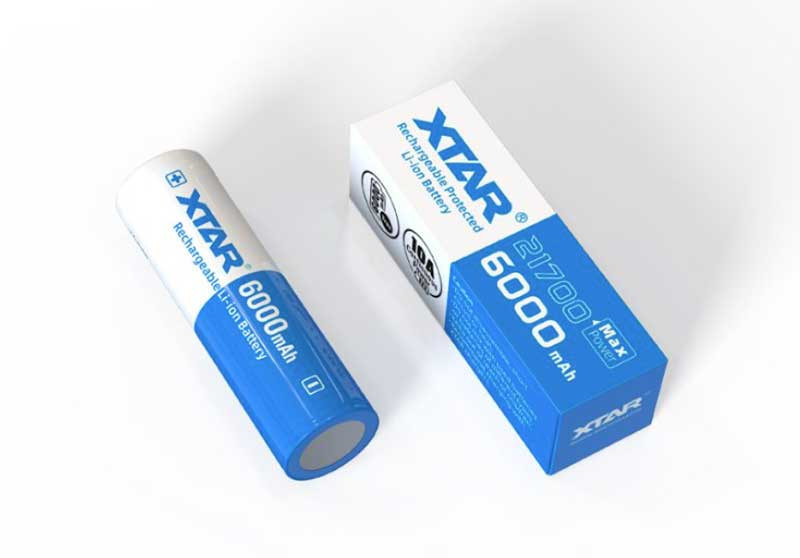 XTAR 21700 6000mAh 10A Rechargeable Battery