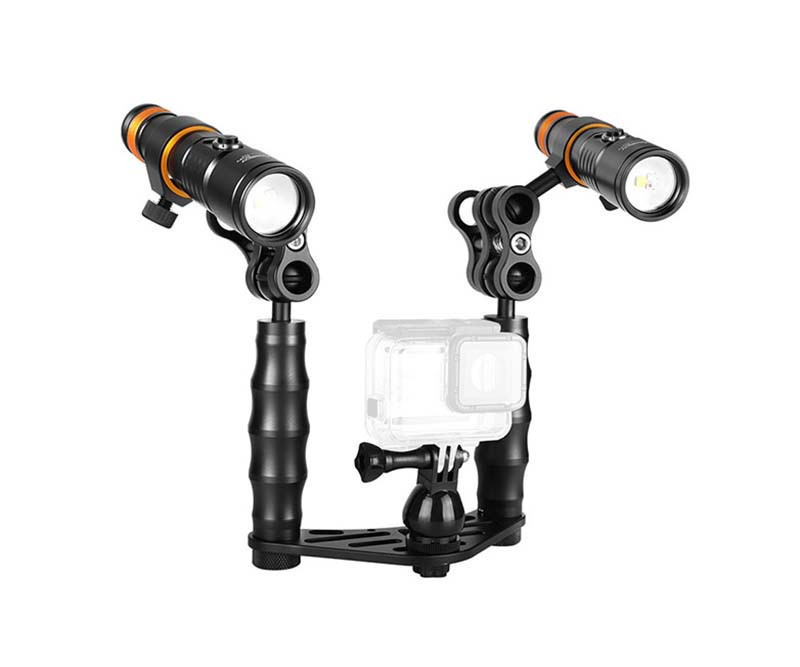 Orcatorch D710V Mk II Double Light Combo Kit for GoPro