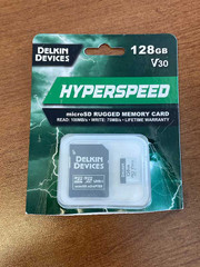USED: Delkin Devices Hyperspeed UHS-I SDHC Memory Card with SD Adapter (128GB)