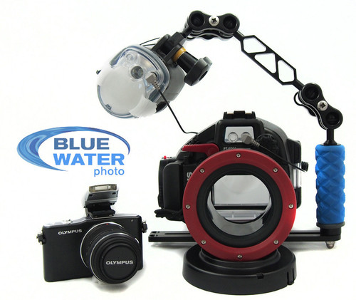 Olympus E-PM1 Camera, Housing and Strobe Package