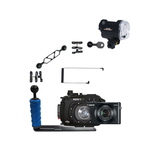 Fantasea Canon G7X II Camera, Housing and YS-01 Strobe Package