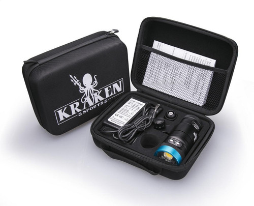 Kraken Hydra 3500S+ ビデオライト ワイドスポット/レッド/UV/ストロボ Kraken Sports Hydra 3500 WRSU Underwater Video Light