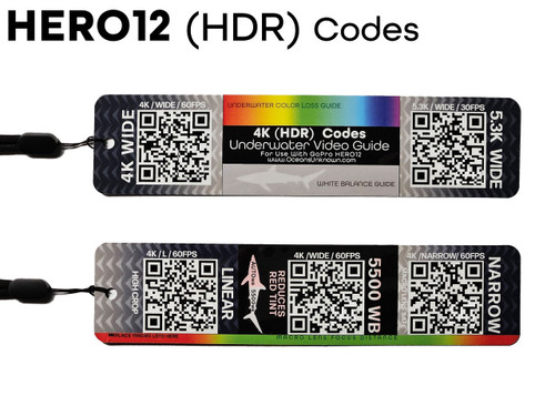 Bluewater GoPro QR Code Cards for Underwater Video (Hero 8, 9, 10, 11, 12) 