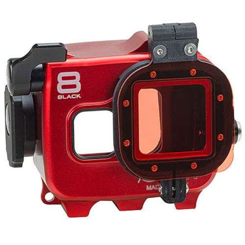 Flip Isotta GoPro Underwater Housing Single Red Flip with Filters for GoPro Hero 10, Hero 11, Hero 12 & Hero 13 Black 