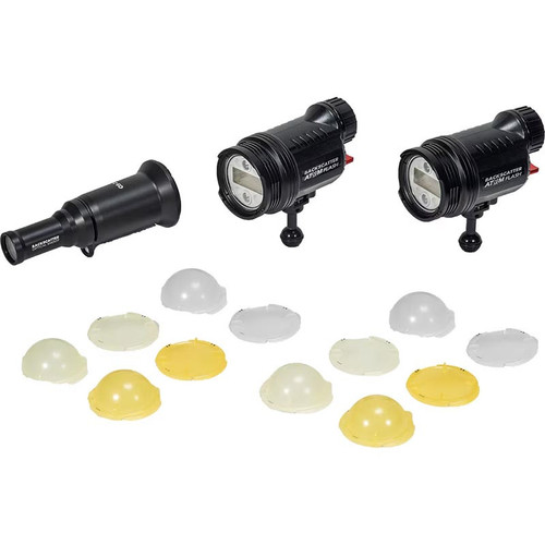  Backscatter Dual Atom Flash Bundle with OS-2 Snoot, Flat, & Dome Diffusers 