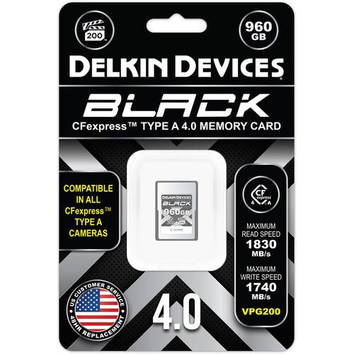  Delkin Devices BLACK CFexpress Type A 4.0 Memory Card 