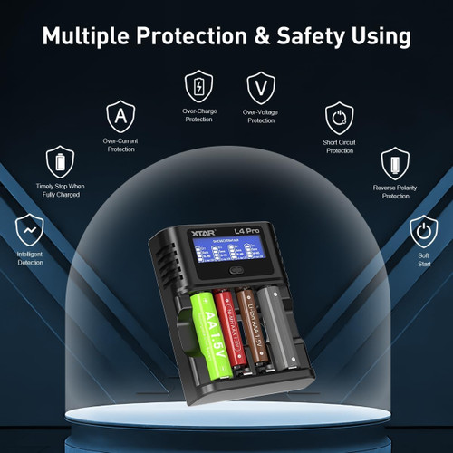 Xtar XTAR L4 Pro Smart Battery Charger for AA AAA Ni-MH & 1.5v Li-Ion 