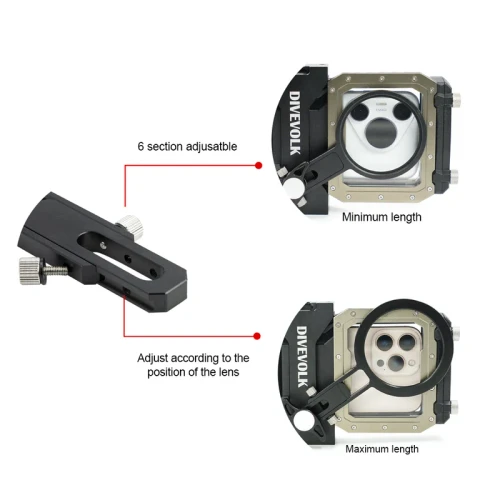  Divevolk Seatouch 6 Pro Expansion Clamp with 67mm Adapters Arm 