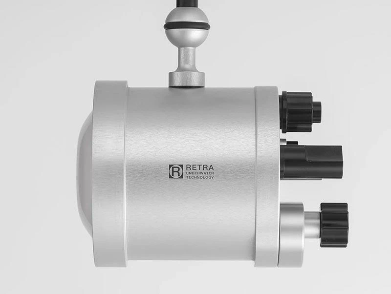 Retra Flash Pro Max II lighting a wide-angle underwater reef scene