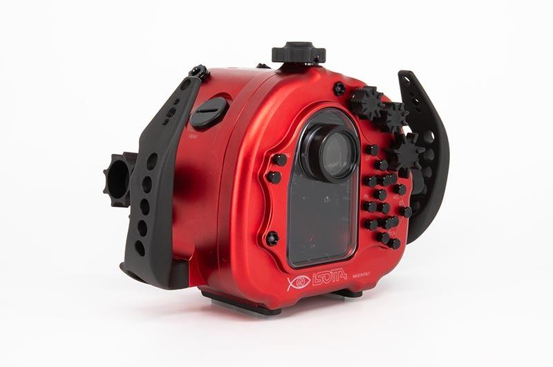 Isotta Sony A7 V housing showing detachable back housing separated from front unit