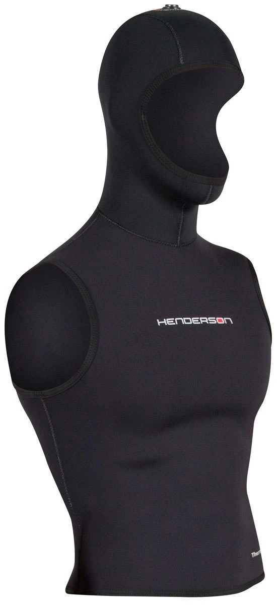 Front view of the Henderson Thermoprene Pro men's hooded neoprene vest