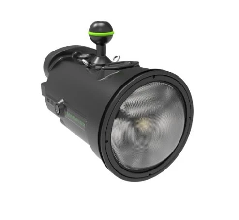Wide 120-degree light coverage from the Marelux Apollo III 3.0 underwater strobe