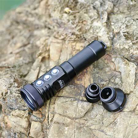 DIVEPRO snoot focus light mounted on macro rig with arms and clamps